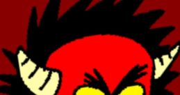 Evil character Isaac the Devil from the Mario and Luigi Show, featuring bright red skin, sharp teeth, and menacing expression.