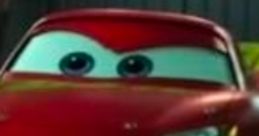 Angry Lightning McQueen with fierce expression, showcasing his determination and competitive spirit in the animated Cars series.