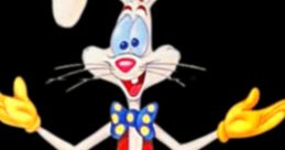 Roger Rabbit, the animated character from "Who Framed Roger Rabbit," features a playful pose in his signature attire.