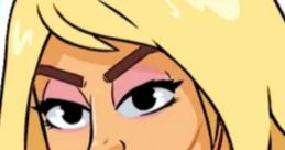 Stylized portrayal of Hot Mama Melanie from Rick and Morty, featuring her signature blonde hair and confident expression.