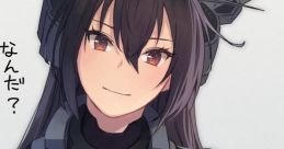 Nagato from Kancolle with dark hair, military attire, and a confident expression, voiced by Sakura Ayane.