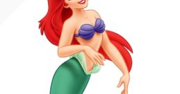 Ariel from Disney's 1989 animated classic, showcasing her vibrant red hair and enchanting mermaid tail.