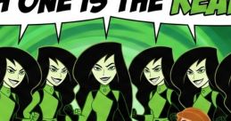 All identical Shegos, voiced by Nicole Sullivan, stand together; mystery of the real Shego unfolds in a colorful scene.