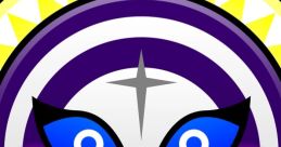 Artistic design featuring a stylized moon's reflection with striking blue and purple elements, inspired by lunar beauty.