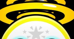 Cheerful emoji with bright blue eyes and rosy cheeks, radiating excitement and energy with a playful "I'm on my way!" vibe.
