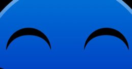 Happy blue smiley face with red lips, conveying joy and positivity. Perfect for ocean-themed content about sharks!
