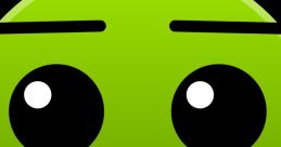 Bright green smiley face with large eyes, expressing happiness and positivity, reflecting the theme "I've got the Time.