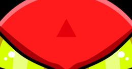 Angry red face with sharp teeth and glowing yellow eyes, symbolizing power and intensity in dominating humiliation themes.