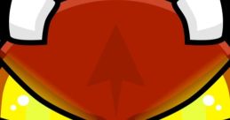 Fierce red creature with sharp teeth and glowing yellow eyes, embodying the spooky essence of Skeletons in the Nether.