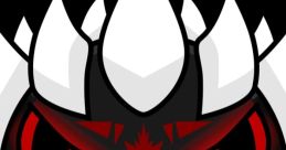 Fierce mask featuring sharp teeth and striking red eyes, inspired by ritualistic statues. Perfect for cultural artwork exploration.