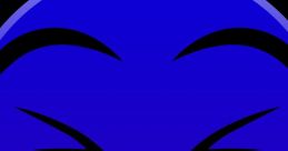 Blue smiley face with playful eyes, conveying joy and positivity. Perfect for vibrant and cheerful designs.