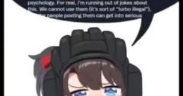 Anime character with a humorous expression, referencing classified documents and jokes in gaming context.