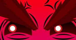 Fierce red monster face with sharp teeth and intense eyes, symbolizing an epic battle in a mythical sea on the mountain.