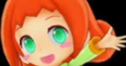 Cheerful Ally from Puyo Puyo Chronicle JP, featuring vibrant green outfit and playful expression, embodying fun and adventure.