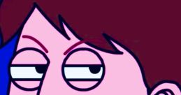 Cartoon character with a mischievous grin, showcasing a playful attitude reminiscent of Abby Lee Miller's fiery persona.