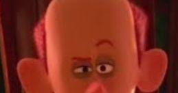 Mr. Willoughby, a quirky animated character with a bald head and exaggerated features, displaying a quirky expression.