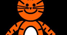 Playful cartoon character Tiger from ToddWorld, featuring an orange body with black stripes and a cheerful smile.