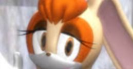 Vanilla the Rabbit, a character from the Sonic the Hedgehog series, poses in a vibrant dress, showcasing her cheerful personality.