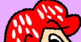 Pixel art of a cheerful character with a red cap, inspired by the Mario and Luigi series, capturing playful vibes.