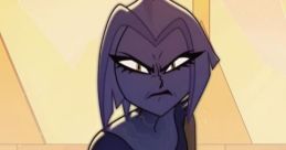Lute from Hazbin Hotel displays fierce, combative behavior, showcasing her powerful presence and determination.