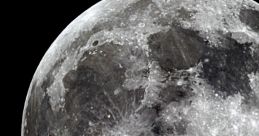 Detailed view of the moon's surface, highlighting craters and textures, perfect for exploring themes in the Mario and Luigi show.