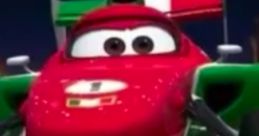 Francesco Bernoulli looking angry in a colorful racing design, showcasing his competitive spirit from Cars 2.