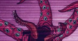 Vivid illustration of Titanus Typhon, a monstrous creature with multiple tentacles and menacing features on a vibrant background.