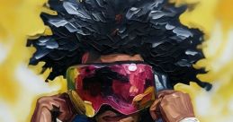 Person with curly hair adjusts vibrant ski goggles, embodying the adventurous spirit of MoveMind in a colorful setting.