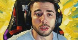 Micael Almeida wearing headphones in a vibrant gaming chair, showcasing a lively streaming vibe.