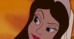 Vanessa from The Little Mermaid displaying sly charm while holding roses, embodying deception and allure.