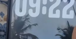 Smartphone displaying the time 09:22 with palm trees and a blue sky, perfect for "Not Like US" by Jimmy Hopkins themes.