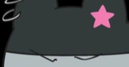 Kuromametchi from Tamagotchi DS winks playfully, showcasing its cute design and iconic black and pink outfit.