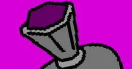 Purple gemstone ring on a vibrant pink background, capturing the unique style of Goth Catalina from Mario and Luigi show.