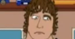 Cartoon character Greg Lawrence from Kevin Spencer, wearing a mesh shirt and a distinctive gold necklace.