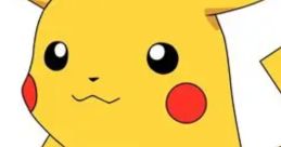 Cute Pikachu character with bright yellow fur, iconic pointy ears, and cheerful expression, popular in Pokémon series.