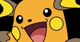 Cheerful Raichu with bright colors, showcasing its signature features like large ears and round cheeks, posing playfully.