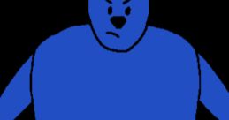 Barry from ToddWorld exhibits a blue, round body with horns, showcasing his unique and playful character design.