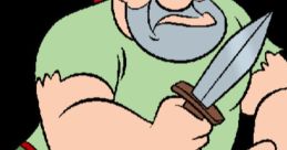 Black Murphy, the fierce character from FETCH! With Ruff Ruffman, holds a dagger, showcasing his tough demeanor.