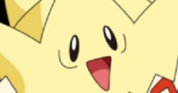 Happy Togepi smiles from within its colorful egg shell, showcasing its cute features and joyful expression.