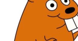 Cheerful cartoon Beaver Boy with orange fur and big teeth, smiling and posing playfully, perfect for kids' content.