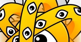 Colorful design featuring an eye motif intertwined with yellow bands, evoking a dynamic energy in Pneumatic In The Tokyo.