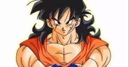 Powerful anime character flexing muscles with Arabic text: "Stronger than you expect, Yamaka" displayed prominently.