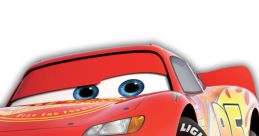Lightning McQueen, the iconic red race car from the Cars franchise, showcasing a friendly smile and vibrant colors.