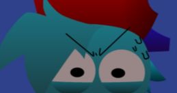 Character with a worried expression, reflecting emotions tied to "All I want is you now," against a blue background.