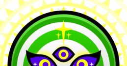 Colorful abstract art featuring mystical eyes and vibrant patterns, representing the essence of Great Great Great Great Grandma Angel.