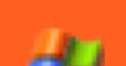 Colorful Windows 12 logo on an orange background, representing the new default design features and modern aesthetics.