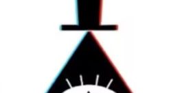 Bill Cipher, a triangular character with a single eye and a top hat, symbolizes mystery and chaos from Gravity Falls.