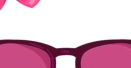Bright pink sunglasses surrounded by colorful decorations, capturing the fun spirit of Dipsy from Teletubbies.