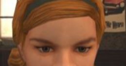 Karen Johnson from Bully in a school uniform, featuring a serious expression and distinctive hairstyle.