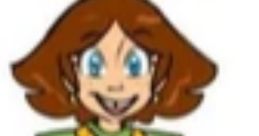 Cheerful Princess Laura, adorned with a crown, in a green shirt and yellow dress, epitomizing Princess Daisy's family.